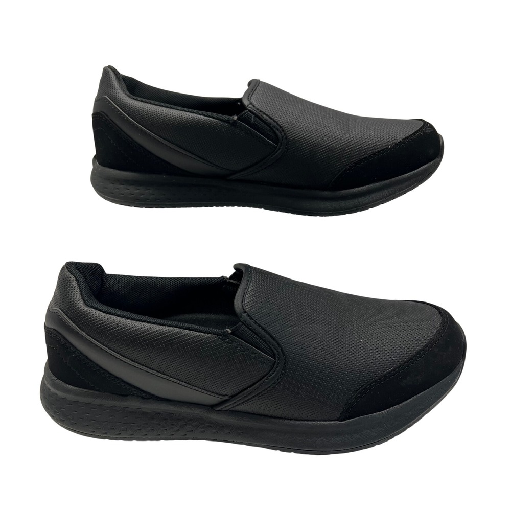 Women's Black Slip-On Comfort Flats